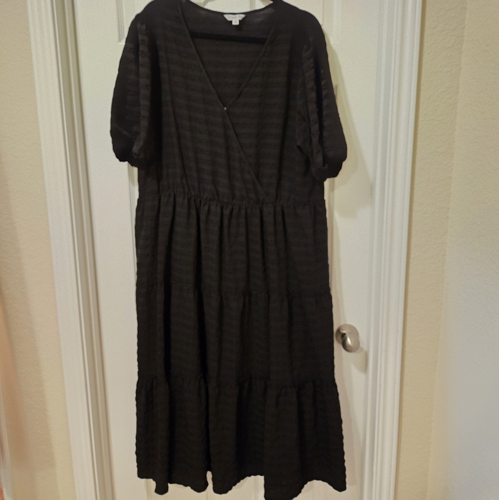Black Tiered Maxi Dress - Unbranded